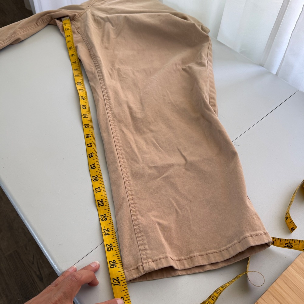 Oak Hill Straight Fit Khaki Chino Pants Mens 50x27 Tan Stretch Cotton DXL - Picture 8 of 12